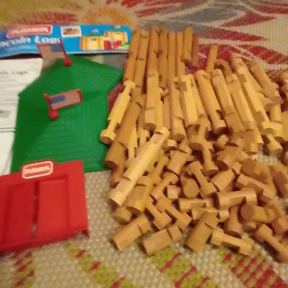 P**Vintage Hasbro Lincoln Logs, 103 pieces - Picture 3 of 10
